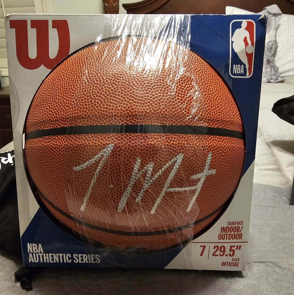 Ja Morant Autographed Basketball NBA With Autgenticity